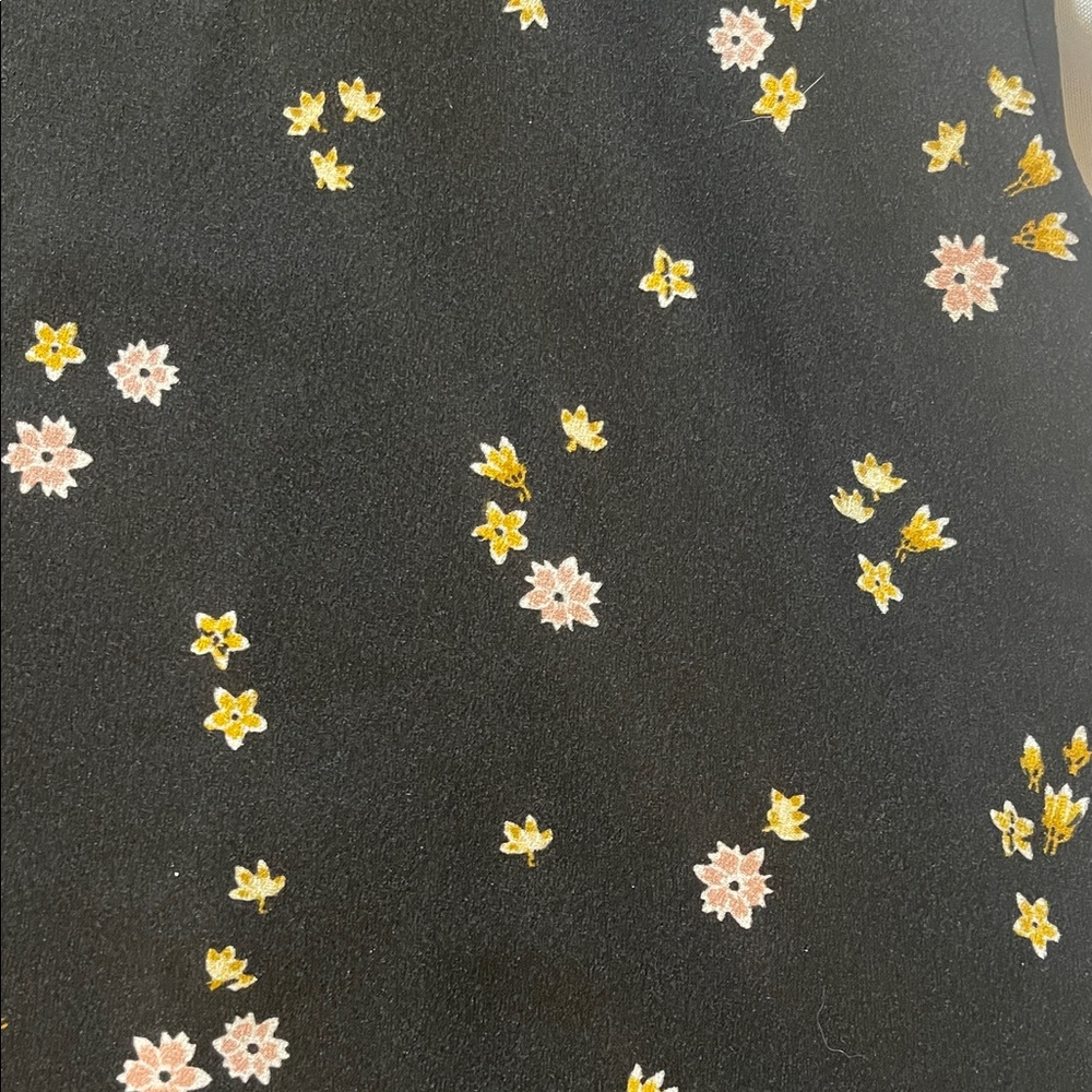 LOFT Black Floral Long Sleeve Dress - Picture 2 of 12